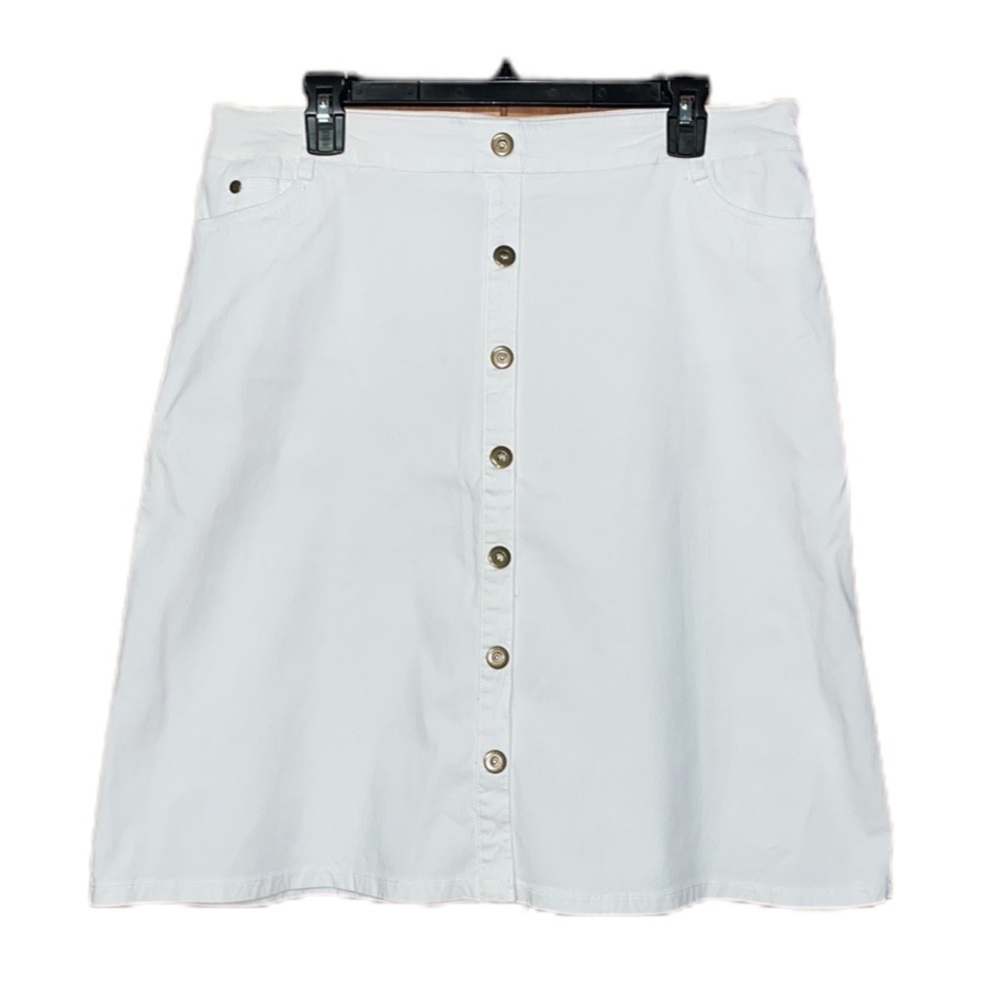 Island Republic Plus Button Down Skirt - White - Size 14